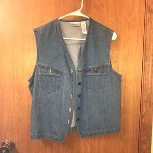 Denim Button Up Size Medium Vest